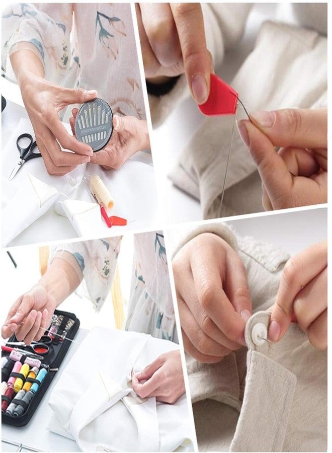 ساندرا مجموعة أدوات خياطة مكونة من 72 قطعة مع ملحقات، مقص، خيط، إبر، شريط قياس | سوي داغا، صندوق أدوات خياطة محمول للمنزل، للسيدات، متعدد الأغراض، للسفر، الأعمال اليدوية (72) - Image 3